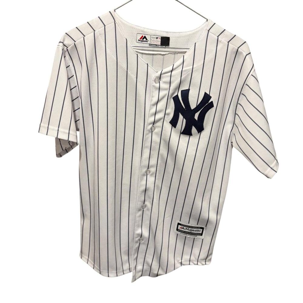 New York Yankees Jersey Mens Medium Majestic Lemahieu 26 MLB Pinstripe White